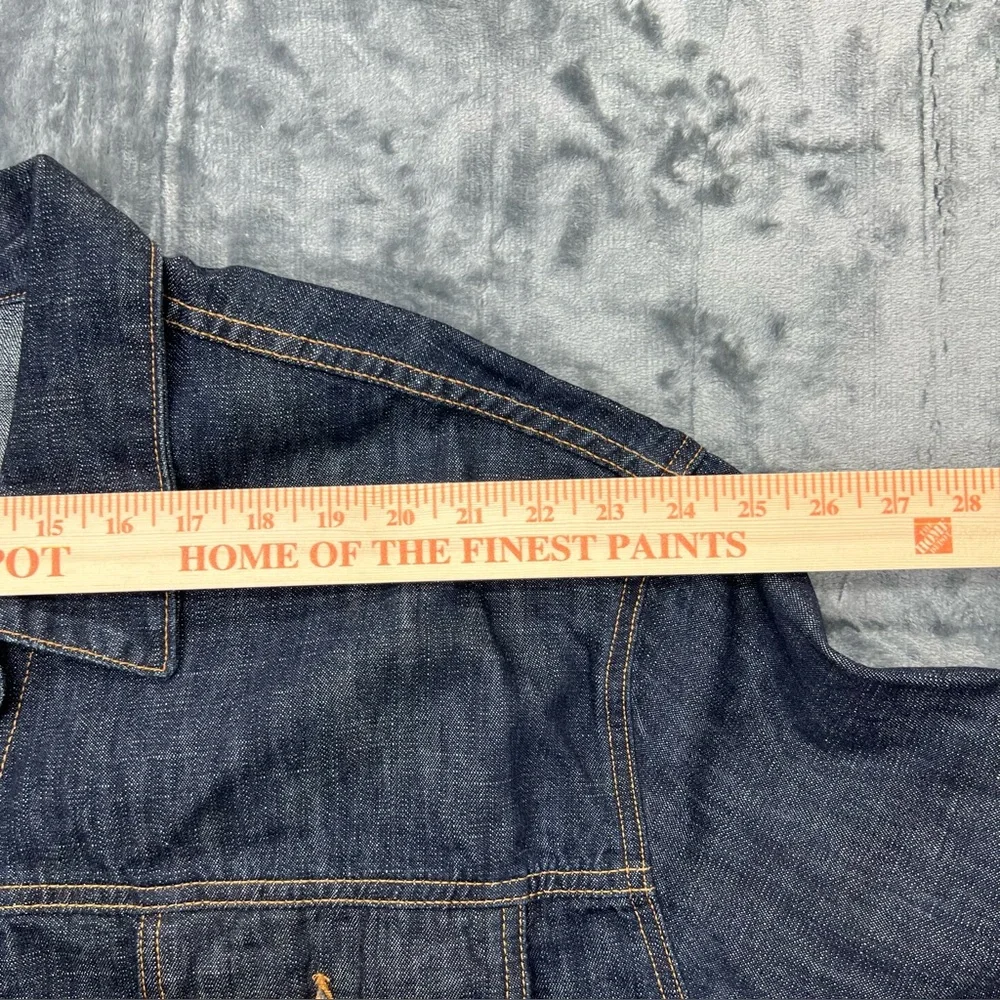 GUESS Men's 4XL‎ Blue Denim Trucker Jacket Vintage 90s/Y2k Made in USA Button Up